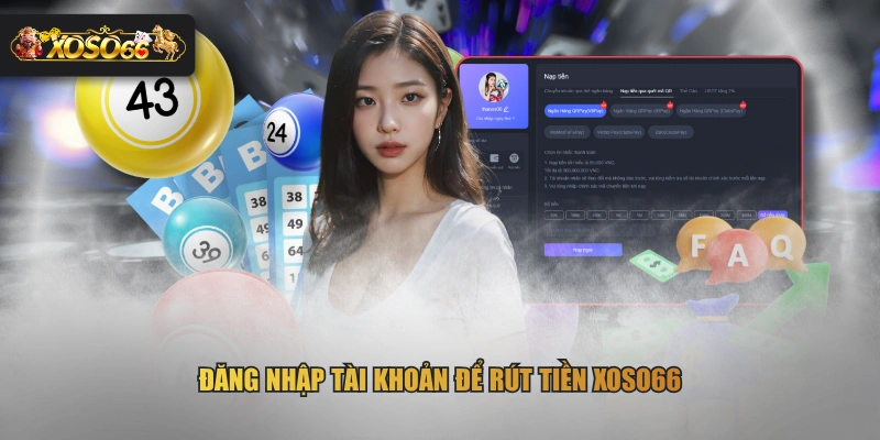 Đăng nhập tài khoản để rút tiền XOSO66